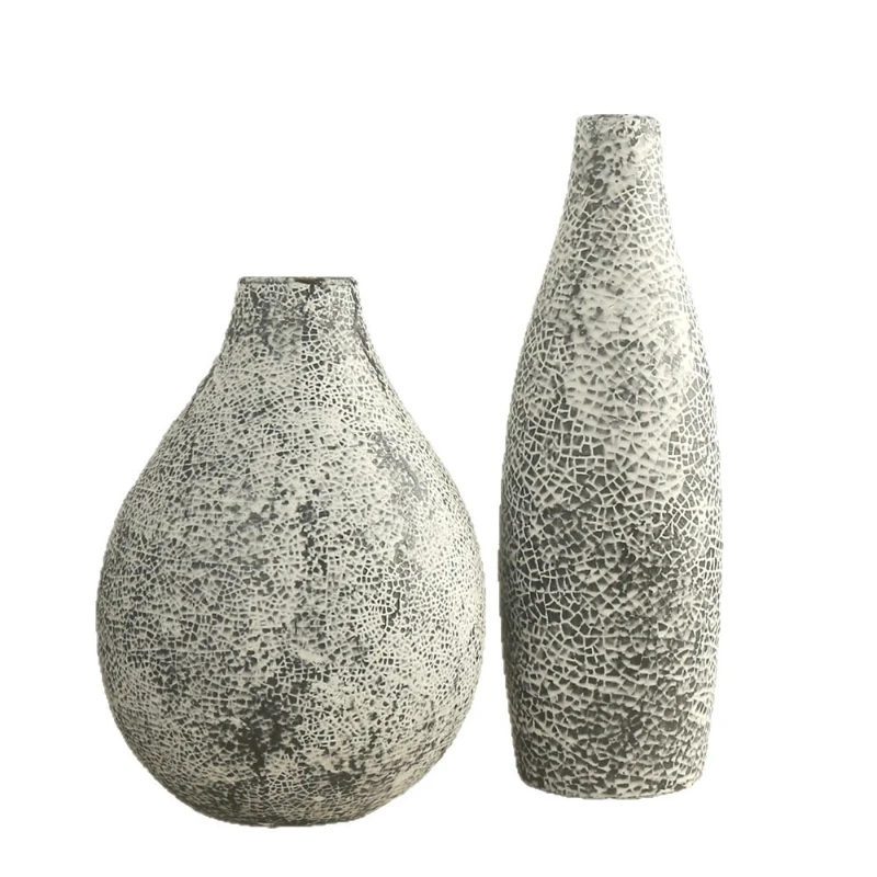 

Creative retro and simple hotel lonely house homestay sample room exhibition hall soft decoration craft ceramic vase flower i