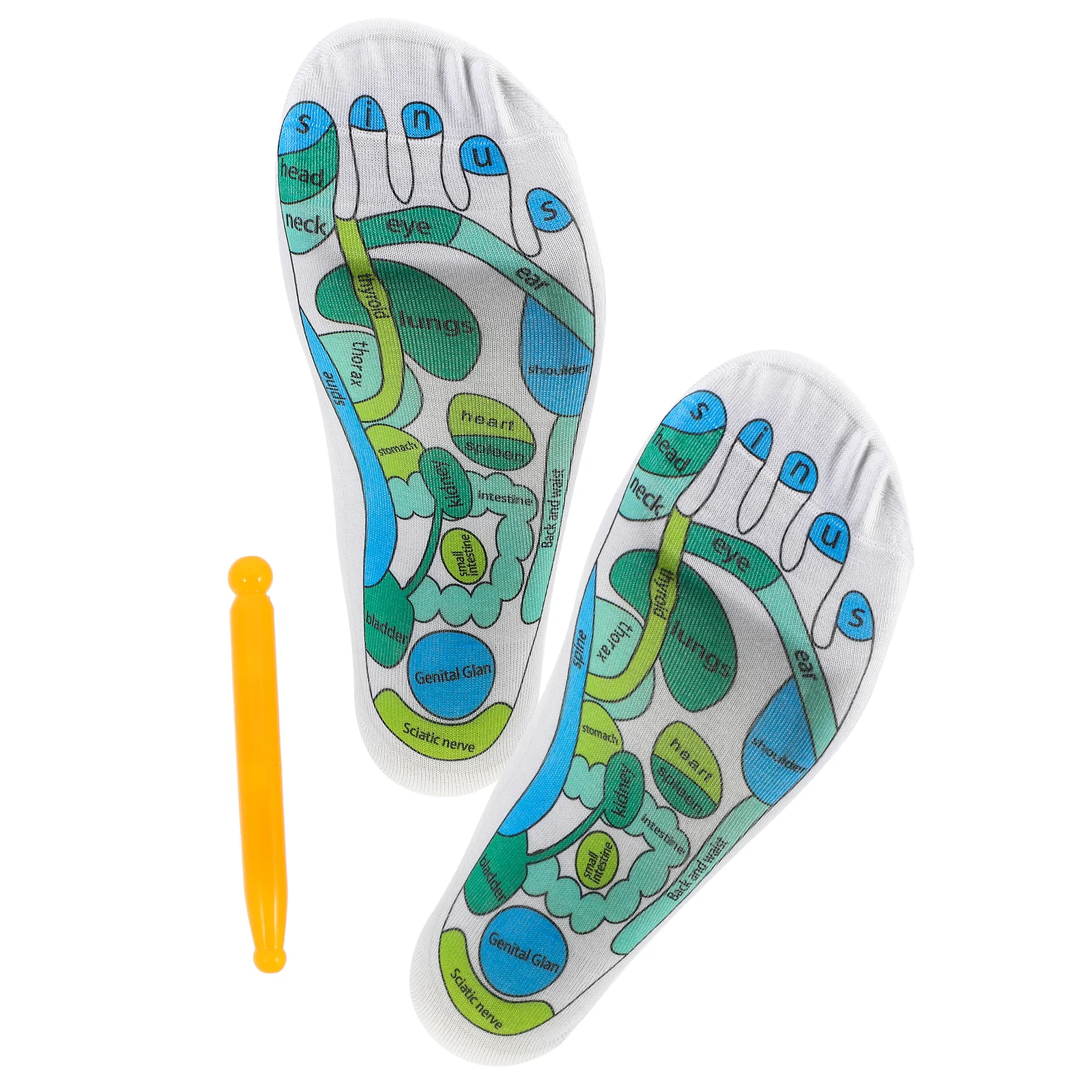 

Foot Massage Socks Physiotherapy Reflexology Acupressure for Tools Spandex Acupoint Printed 's