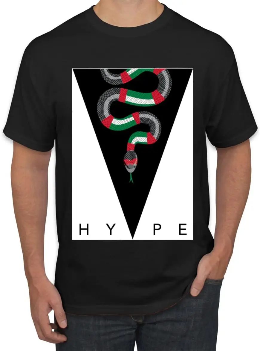 Hype Colorful White Box Snake Streetwear Men's Graphic T-Shirt