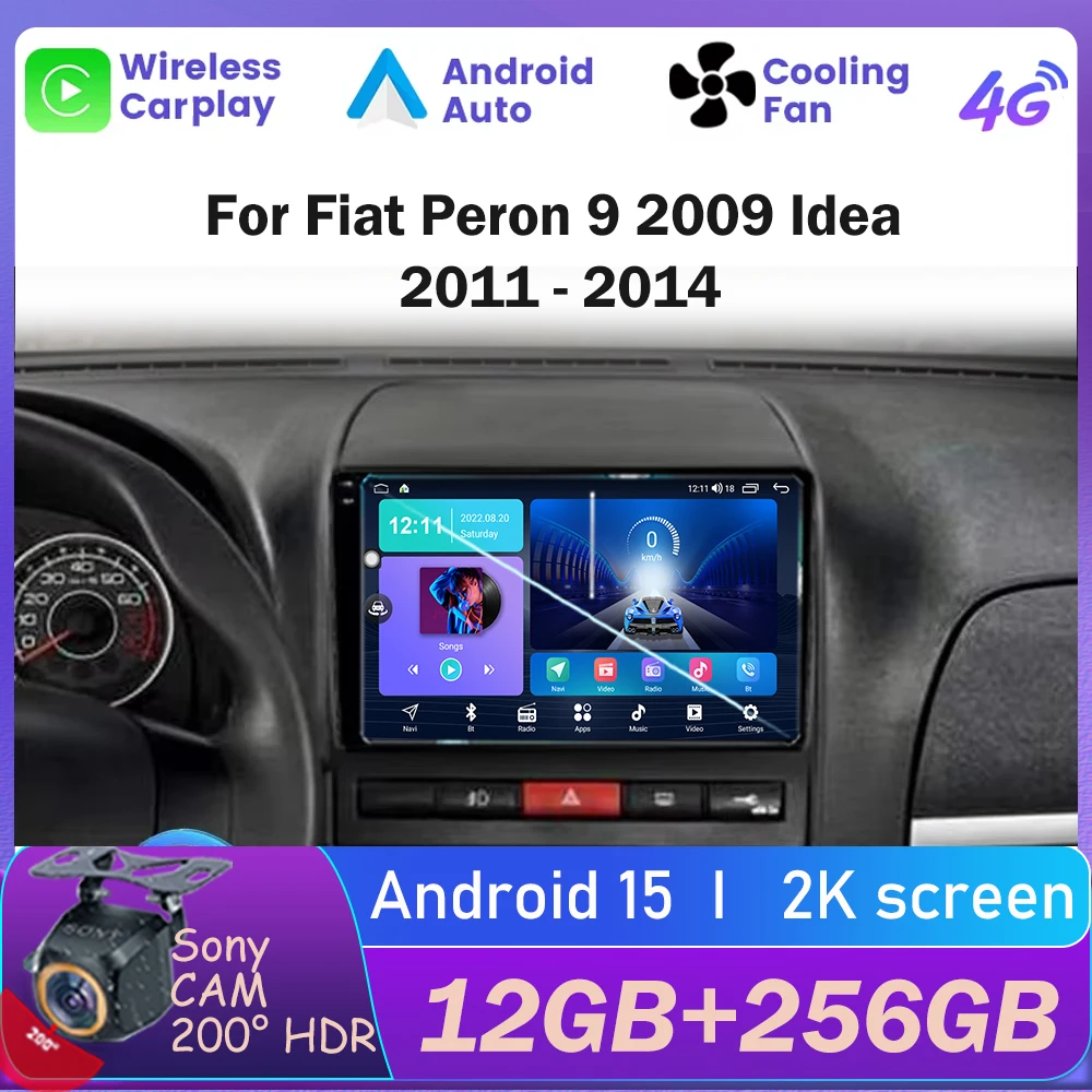 

Android 15 Car Radio For Fiat Peron 9 2009 Idea 2011 - 2014 GPS NAVI Head Unit 2DIN 4G LTE 5G WIFI Multimedia Video Player QLED