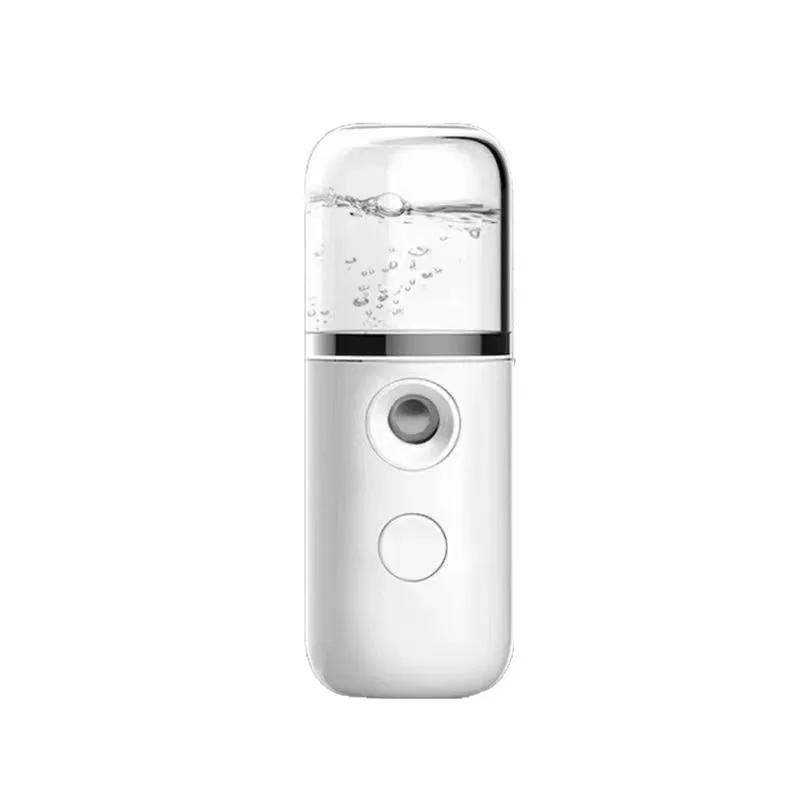 

Portable Nano Mist Facial Humidifier Handheld Cold Mist Face Steamer Moisturizing Hydrating Beauty Device White Pink Optional