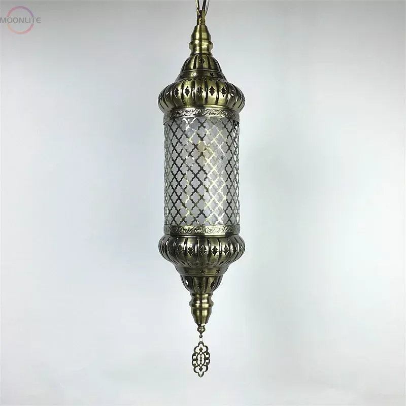 

Romantic Vintage Chandelier Coffee Shop Decorative Glass Chandelier Iron Carving Chandelier lamp for bedroom