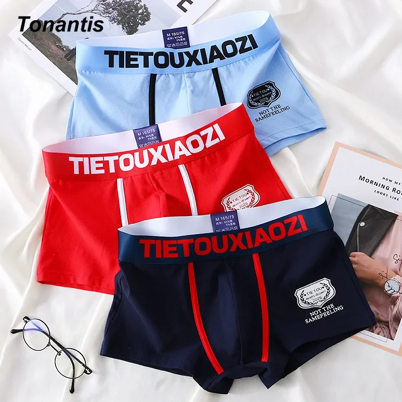 3Pcs/Set 2024 New Cotton Boxershorts Mens Soft Boxer Shorts Fashion Breathable Men\'s Panties Cuecas Calzoncillos Man Briefs