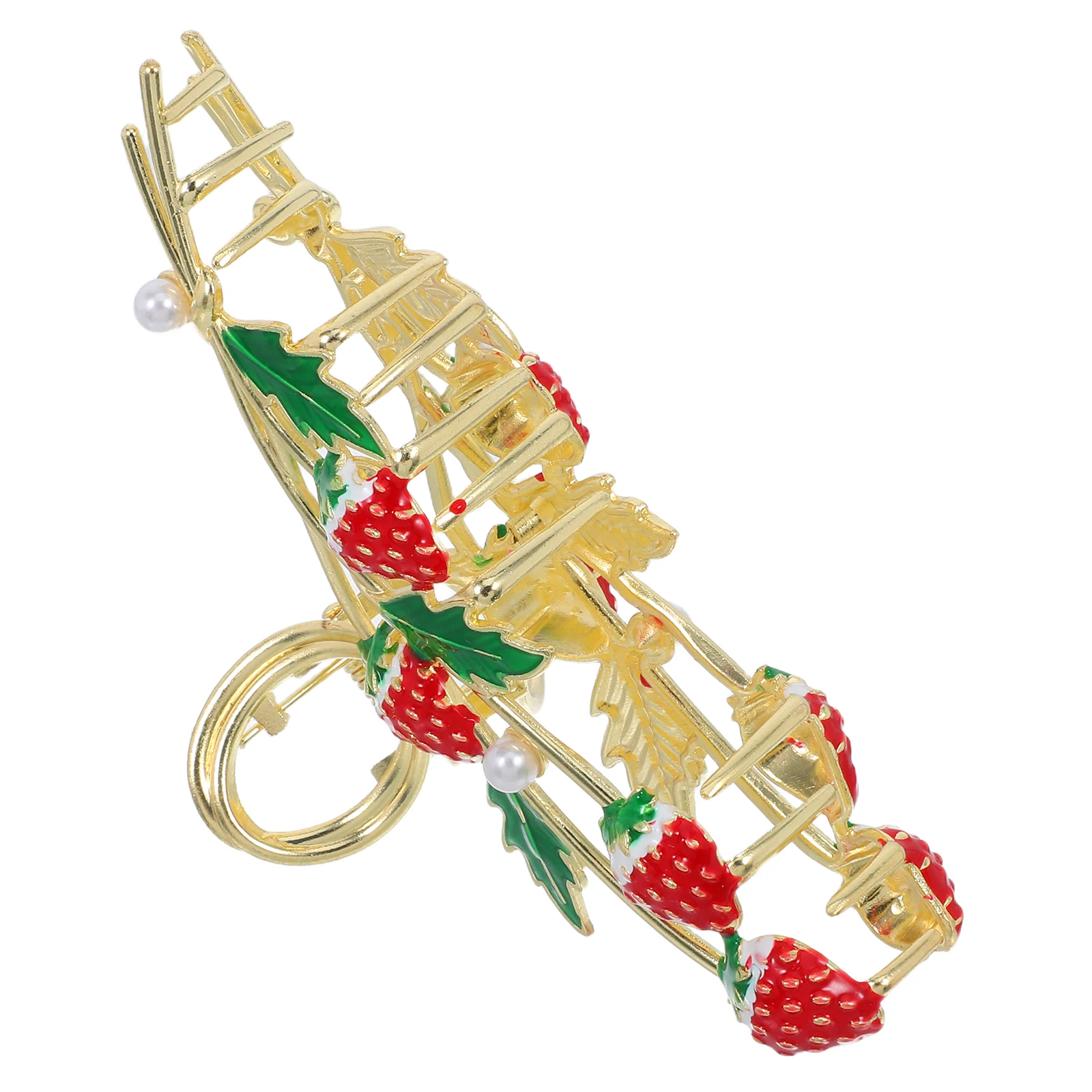 

Strawberry Hair Claw Clips Women Elegant Beautiful Styling Tool Accessory Safe Strong Durable Metal Material Non Slip Stay Well