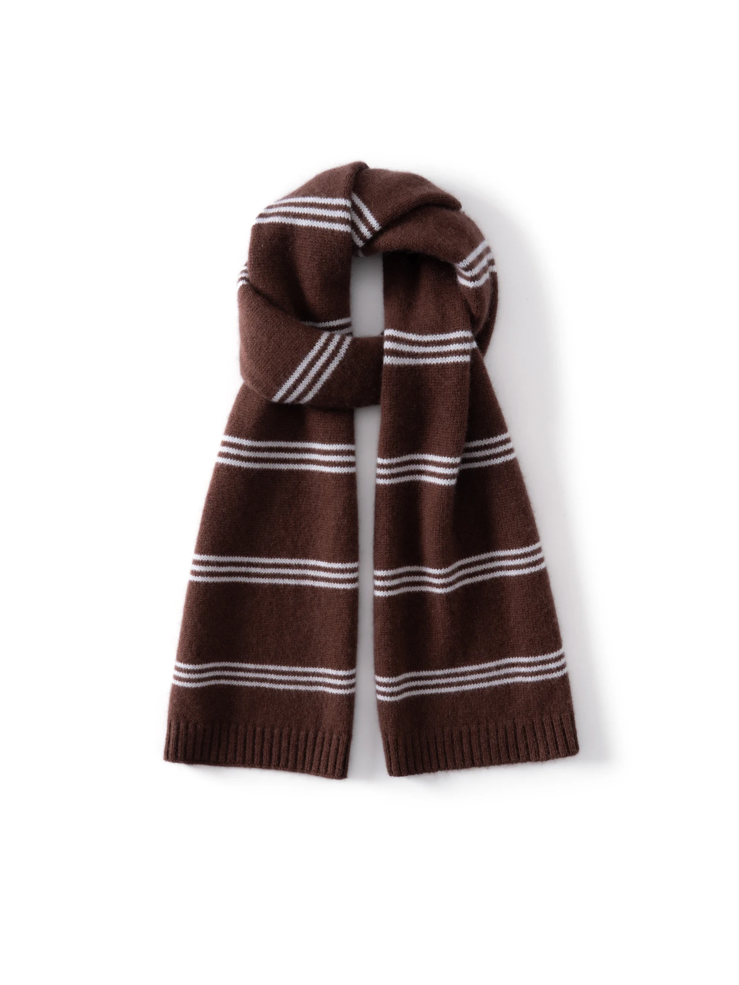 Cashmere Wool Striped Scarf Knit Neck Wrap With Ribbed Ends Scarf Scarves Wrap Women Wraps Women Men Fall Winter 165x25cm