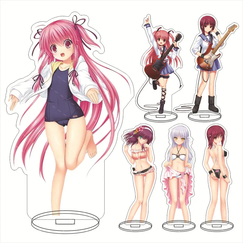 Anime Angel Beats! HD Figures Nakamura Yuri Tachibana Kanade Shiina Cosplay Acrylic Stand Decor Anime Fans Gift