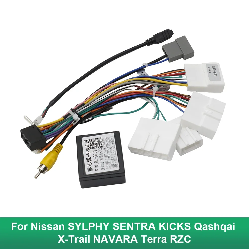 Car Radio Player Cable Plug Canbus Fitting Adaptor Dash Kits For Nissan SYLPHY SENTRA KICKS Qashqai X-Trail NAVARA Terra RZC