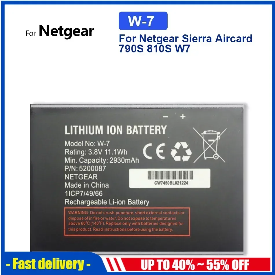 W-7 Mobile Phone Batteries For Netgear Sierra Aircard 790S 810S W7 Rechargeable Portable Cell Phone Battery