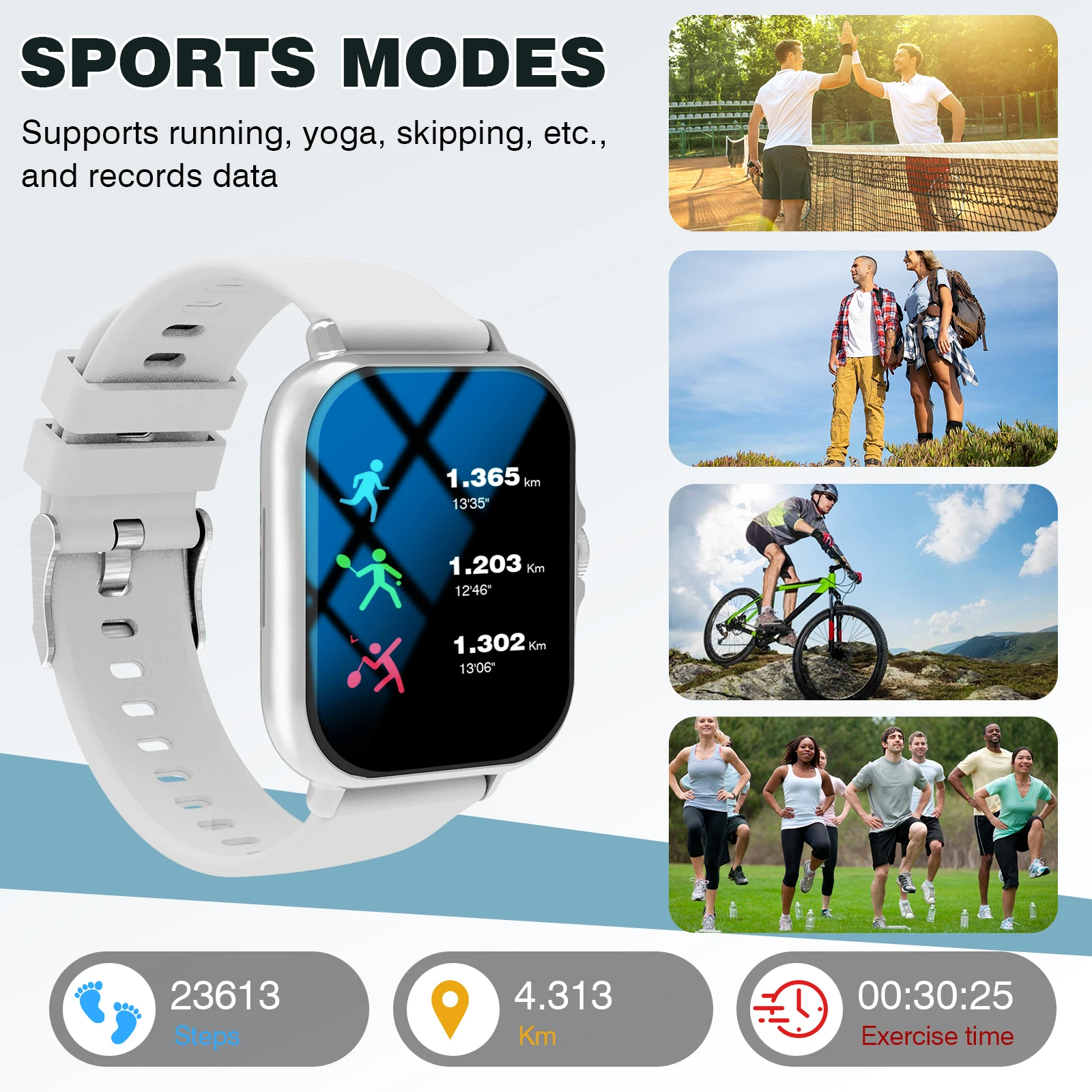 New Smartwatch Wireless Call/Receive Multiple Sports Modes Weather Forecast Message Notification Multiple Sports Modes