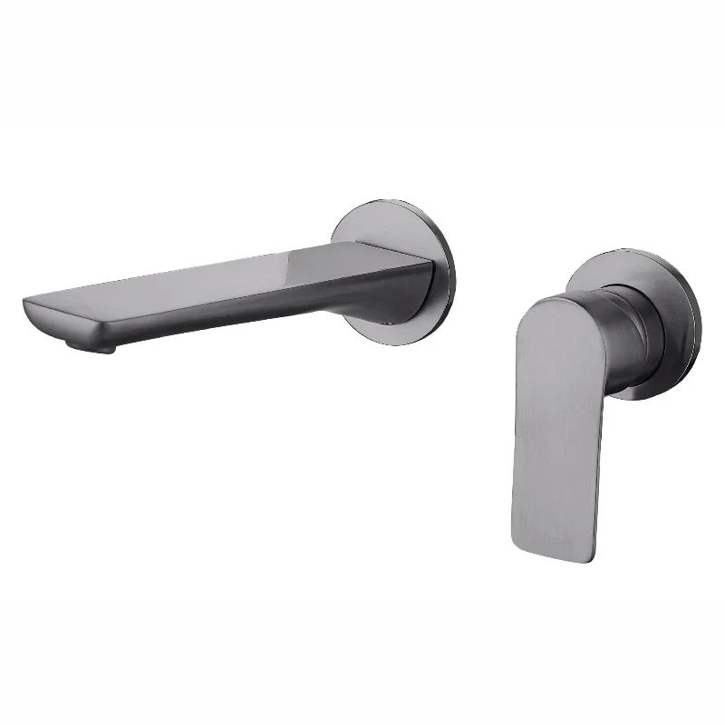 

Bathroom Accessories All Copper Wall Mounted Concealed Basin Hot and Cold Faucet Gun Gray