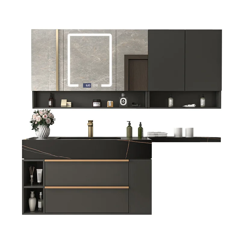 

Solid wood modern floating bathroom vanity wall-mounted bathroom furniture