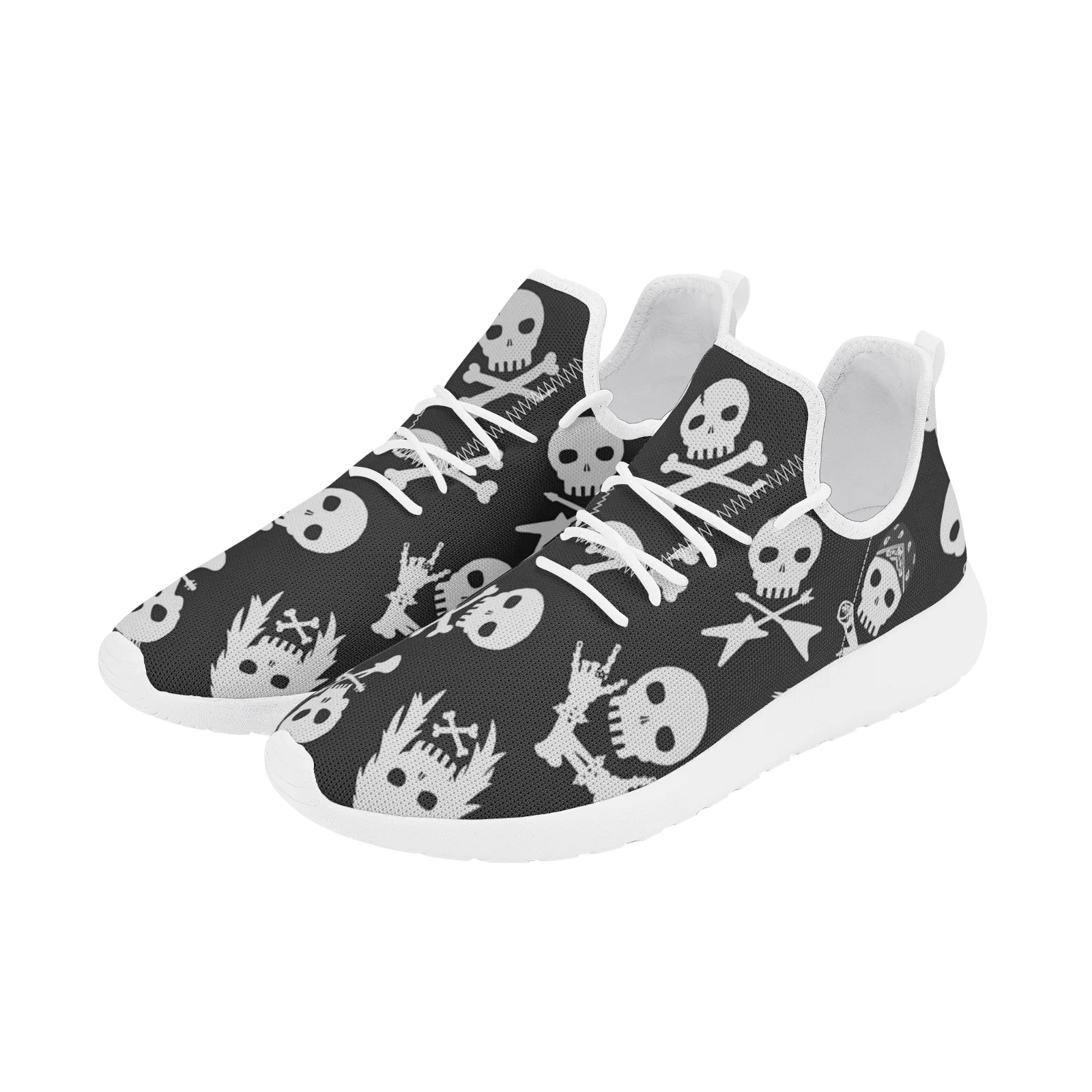 Повседневные кроссовки с принтом черепа и кости для мужчин и женщин, легкая прогулочная обувь, обувь для бега, большой размер 36-48 Повседневные кроссовки с принтом черепа и кости для мужчин и женщин, легкая прогулочная обувь, обувь для бега, большой размер 36-48