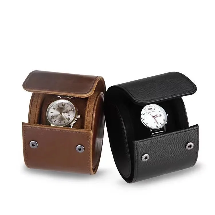 Watch Portable Storage Box Mechanical Watch High-end Leather Multifunctional Portable Travel Anti-drop Simple Watch Bag