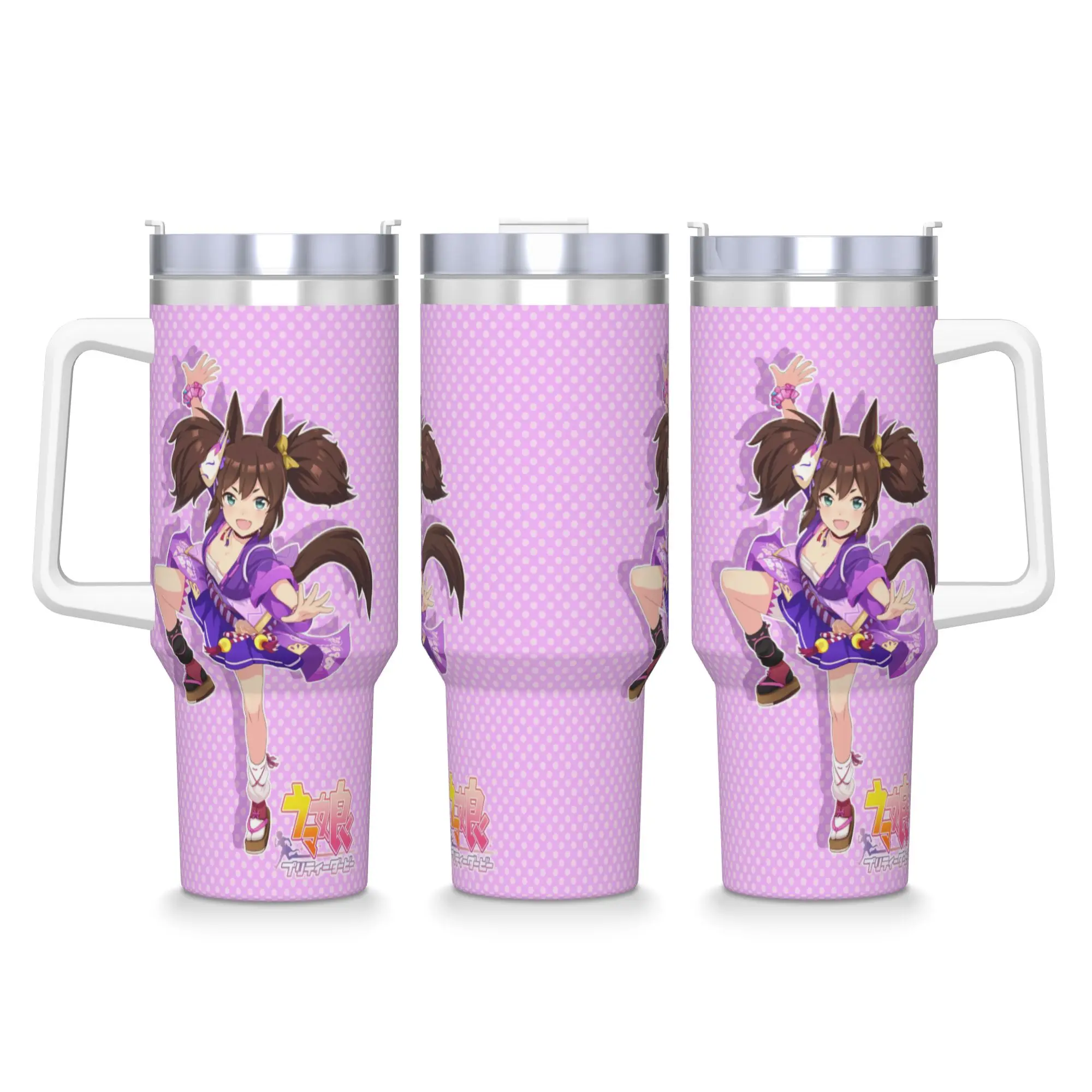 Inari One UmaMusume Pretty Derby Stainless Steel Tumbler Driving Thermal Cups With Straws and Lid Mugs Cup Cold Drink Bottle