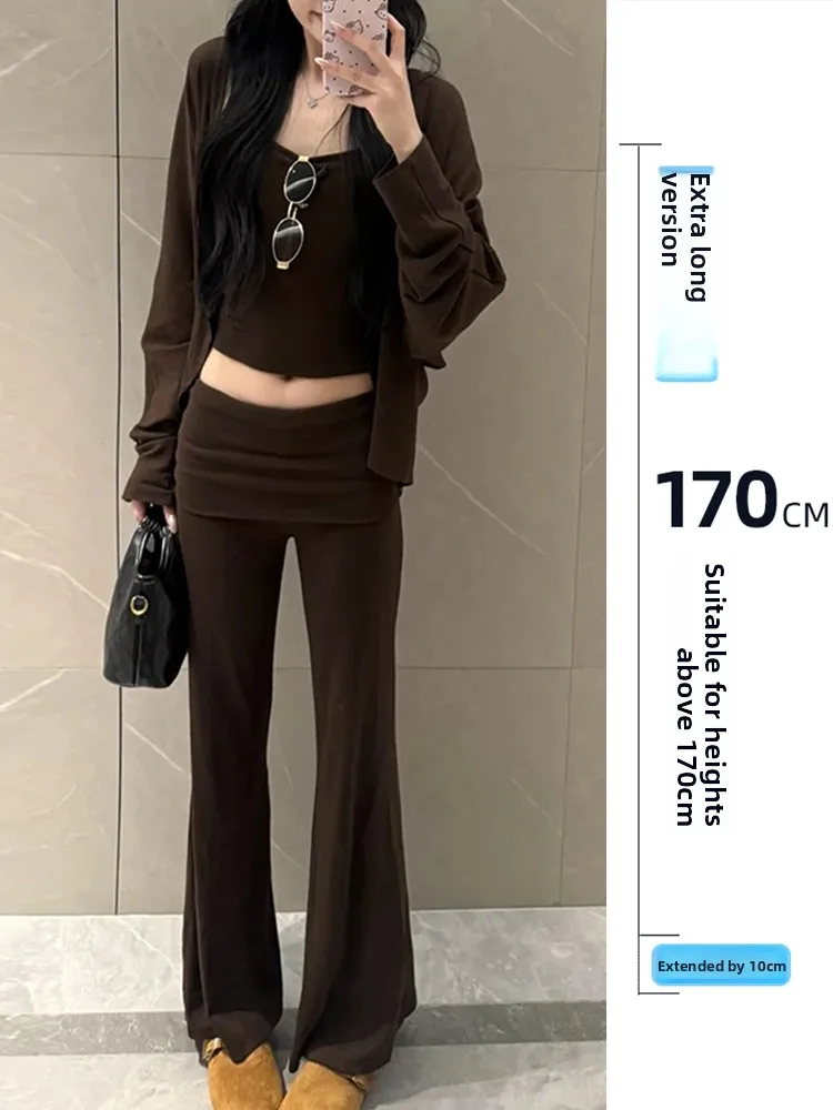 

Long American Sle Cloud Pants Women's Autumn Winter Casual Knitted Tapered Slimming Loose Fit Casual Pants l Waist