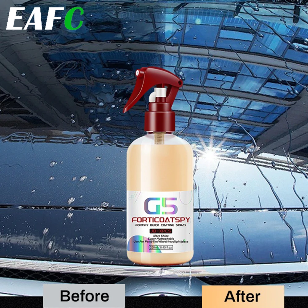 EAFC 500/250/100ML Auto-Keramikbeschichtung, einfach aufzutragen, hydrophob, wasserlose Reinigung und Politur, langanhaltender Glanzschutz