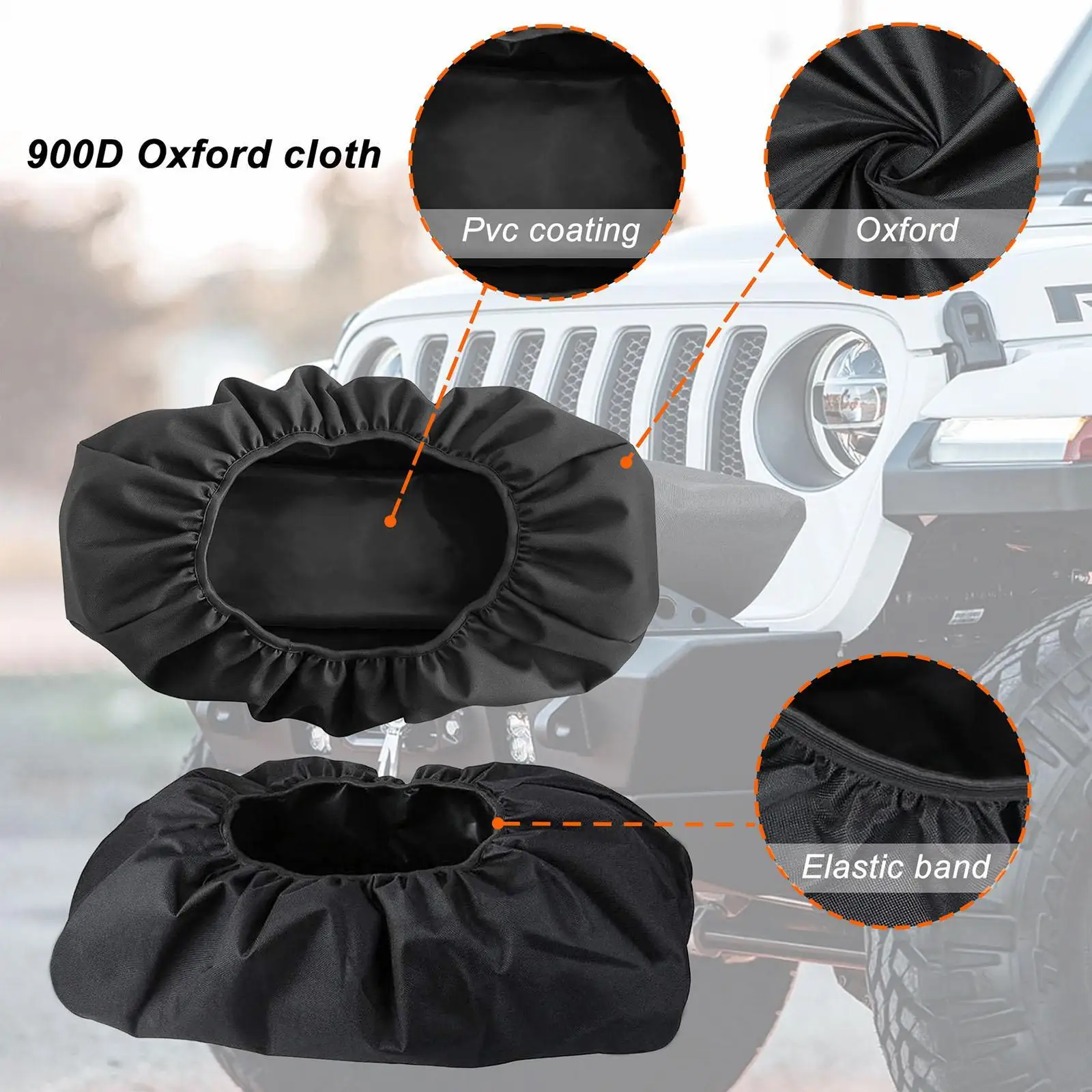 Funda 900D Tela Oxford Agujero elástico negro 21,5" x 9,5" x 7,5" A prueba de polvo