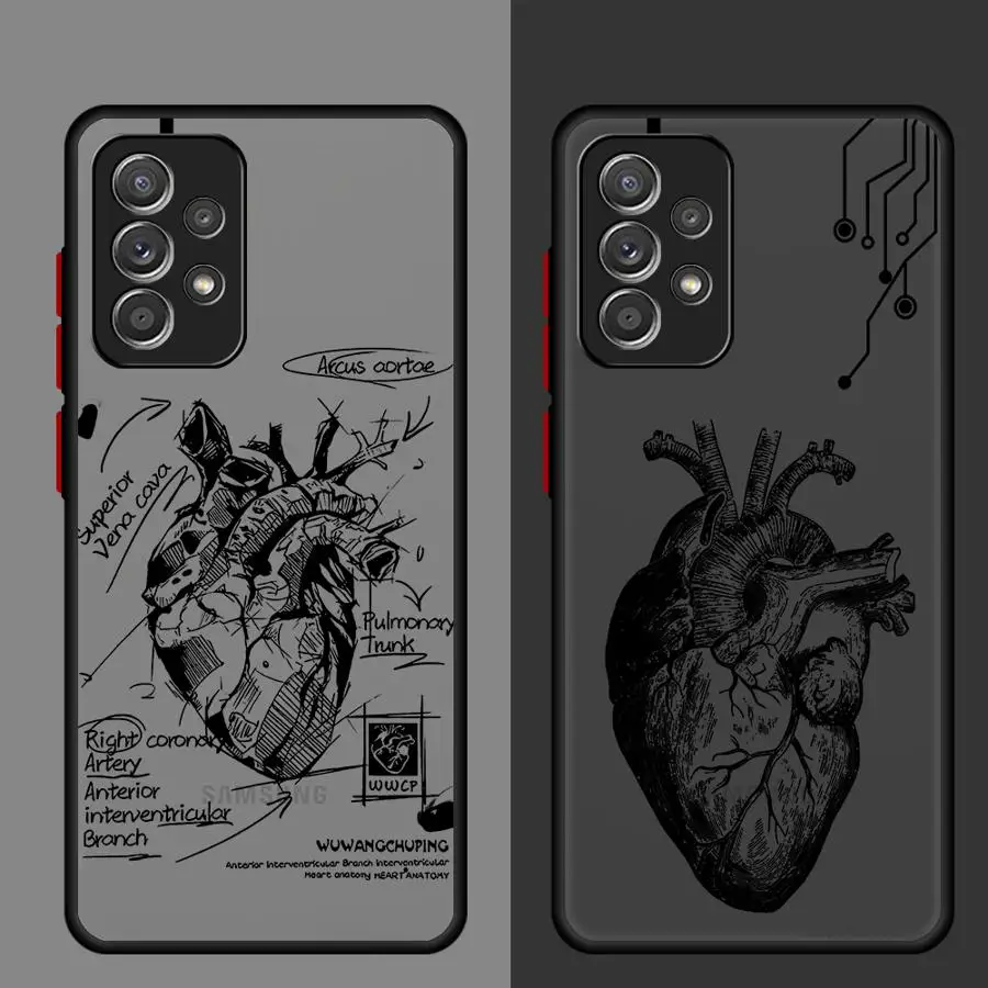 Creative Cardiovascular Model Heart Phone case for Samsung Galaxy Note 20 Ultra 10 Note10Plus Note 9 8 S10 4G S9 S8 Plus cases