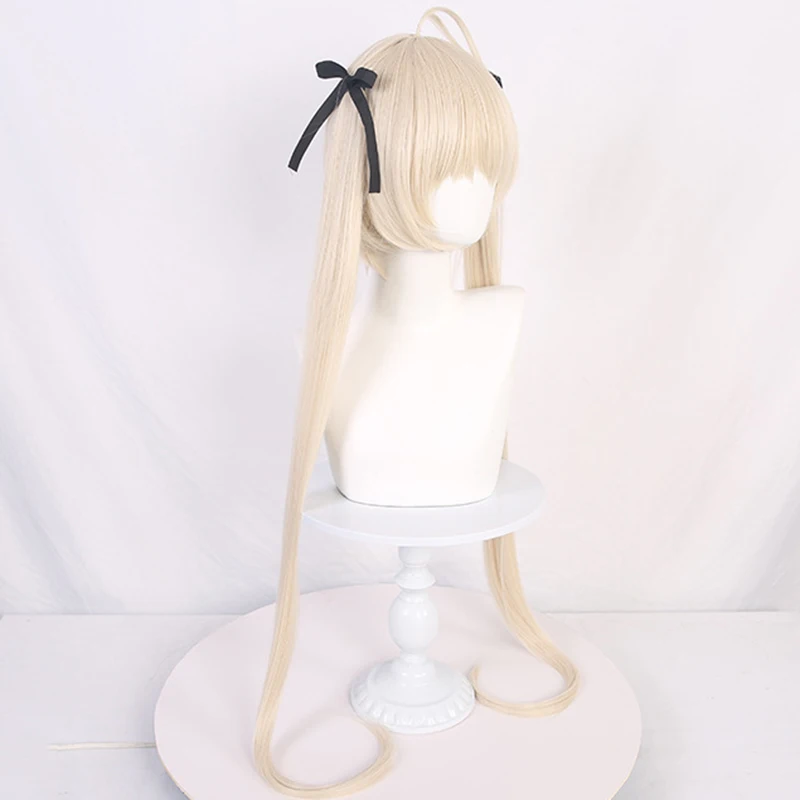 Anime Yosuga No Sora Kasugano Sora 코스프레 가발 소녀 황금 긴 머리 내열성 합성 가발 할로윈 카니발 소품