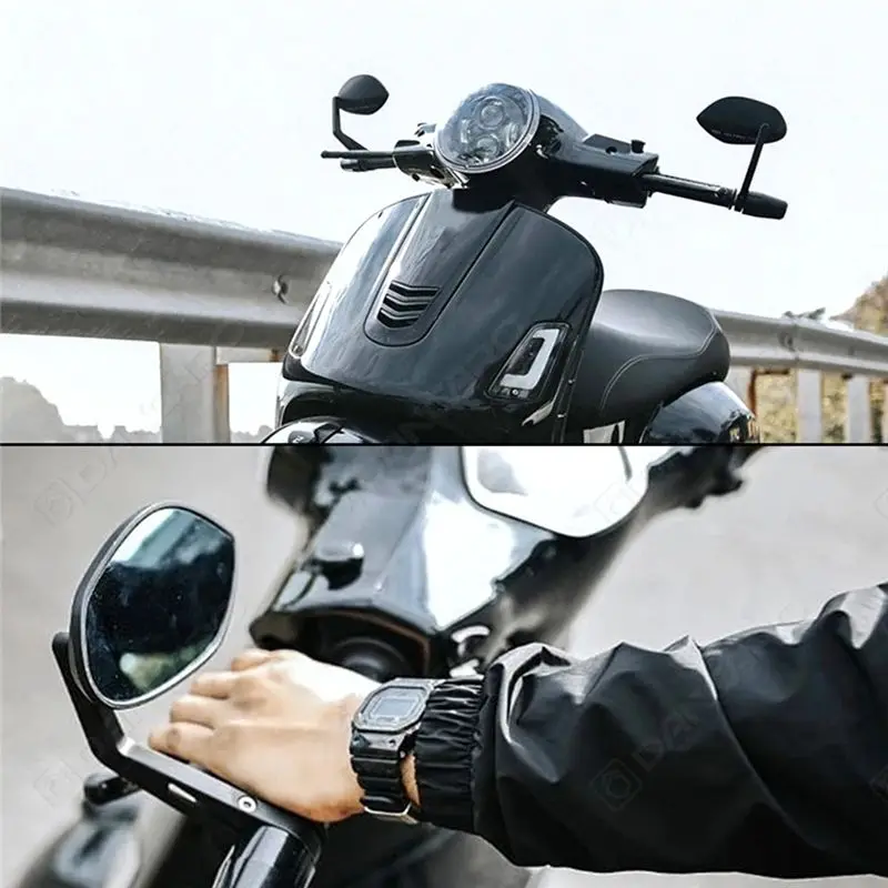 Compact For Vespa Sprint 150 S150 GTS300 GTV RA Motorcycle Handlebar Mirrors Rear View Mirror