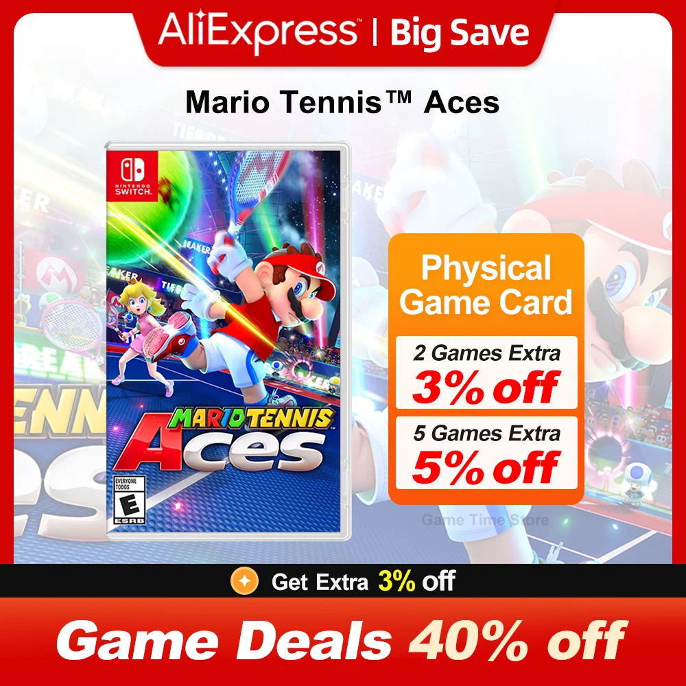 Mario Tennis Aces Nintendo Switch Game Deals 100% Official Physical Game Card Support 1-4 Players for Nintendo Switch Console