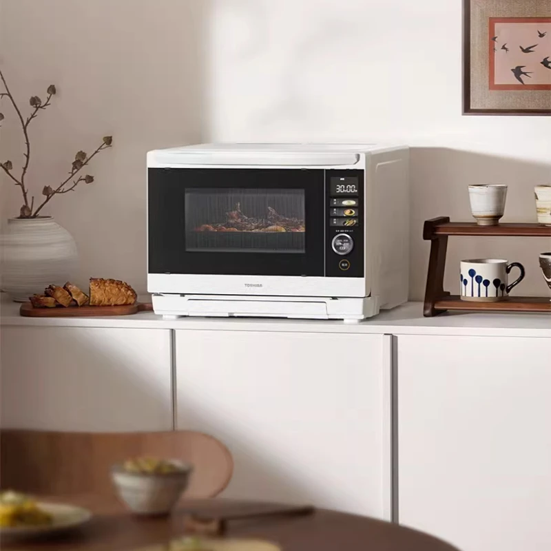 Horno De Microondas con Función De Vapor y Parrilla, Horno De Microondas Doméstico, 28L Nuevo Modelo Horno De Microondas Мик Ramonноolgo Печь