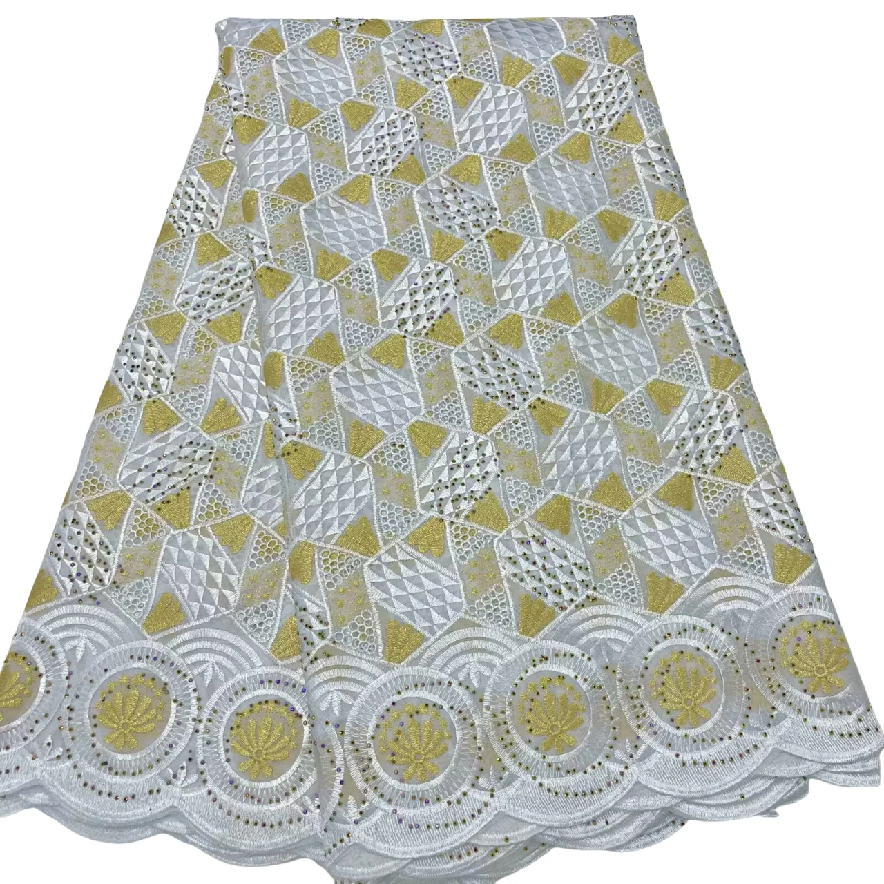 

New Nigeria Cotton Lace Fabric 2025 High Quality Swiss Voile Lace In Switzerland Lace Fabric For Women Evening Party Dresses Sew