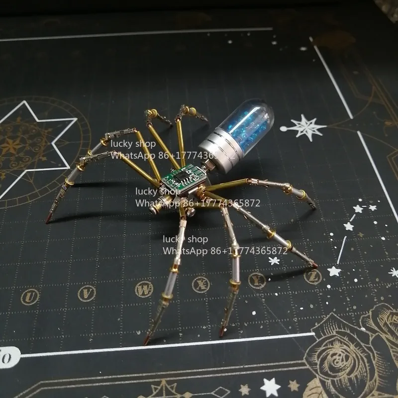 

Cyberpunk Mechanical Technology Spider 7 Metal Assembly Model 3D Stereoscopic Creative Handmade Gift