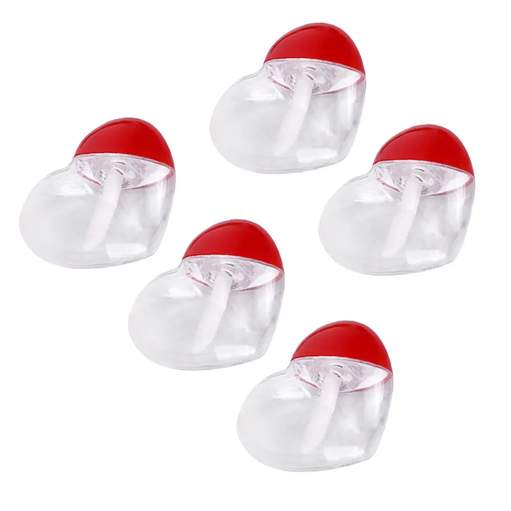 5 flaconi vuoti per lucidalabbra, portatili, adatti per i viaggi, tubi in plastica riutilizzabili per dispenser di rossetto, staccabili