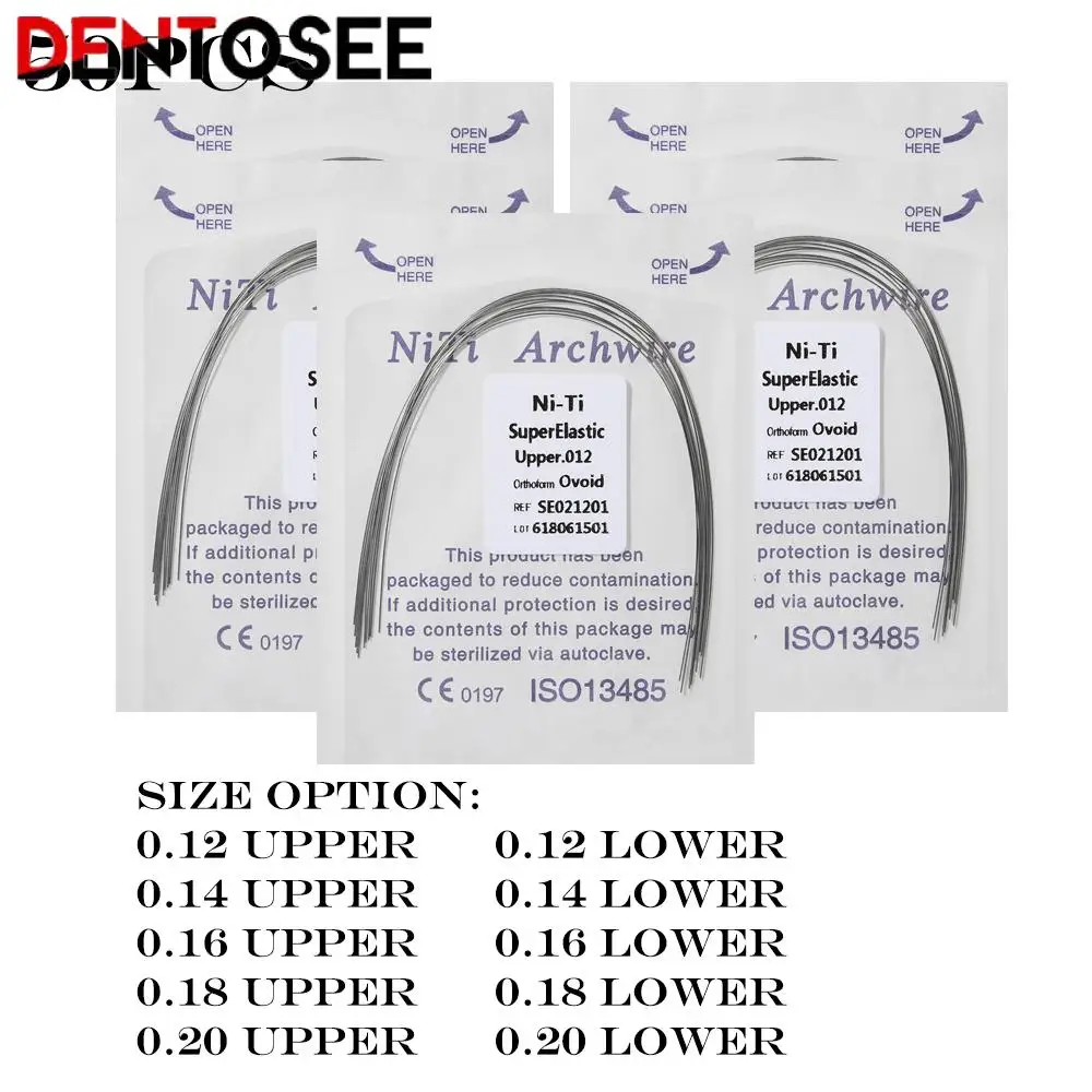 50PCS Dental Orthordontic Product NiTi Oval Arch Wires Orthodontic Dentist Material Dental Orthordontic Product