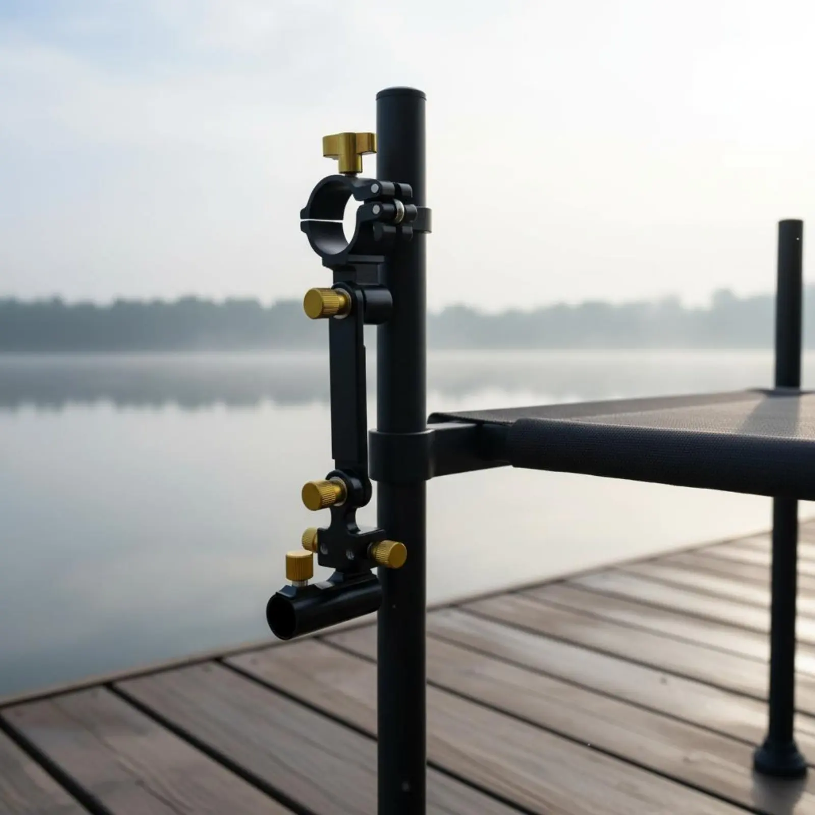 

Rotating Fishing Turret Mount Sturdy Duty Fishing Chair Corner Bracket Adjustable Rod Holder Bracket Secure Locking Grip