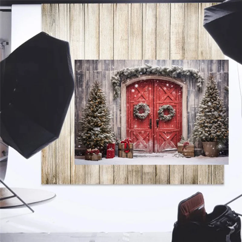 

Well Made-210Cm X 150Cm Children Christmas Door Party Decoration Backdrops Christmas Photography Backdrops ,8325