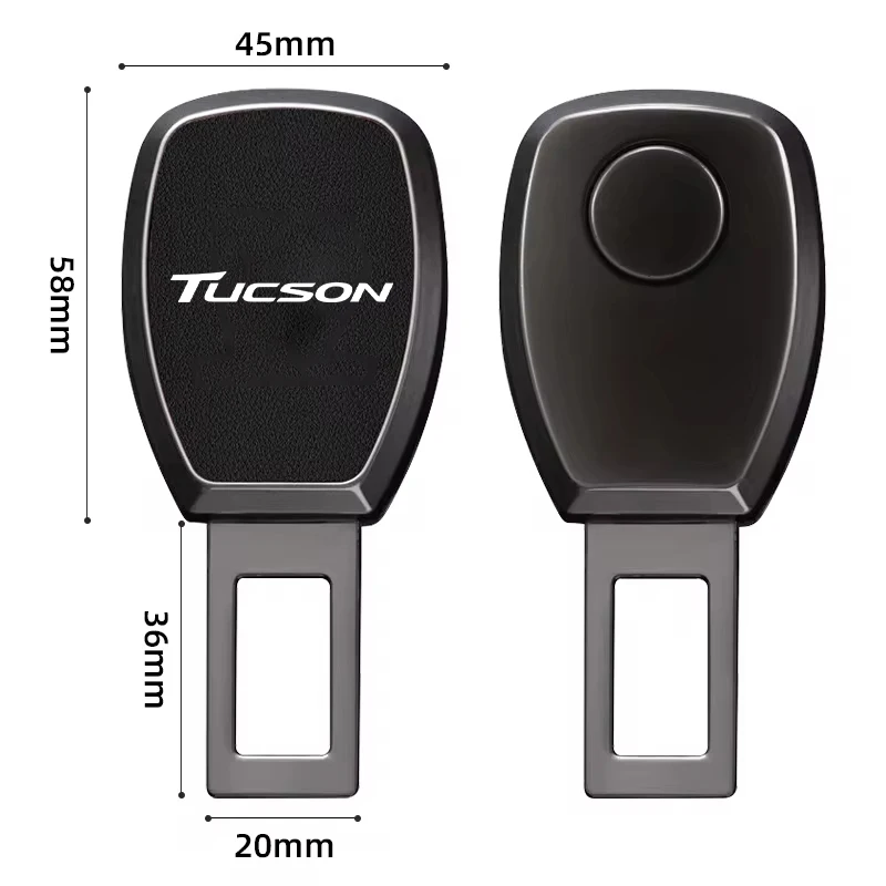 Car Seat Belt Clip Extension Plug Safety Seat Lock Buckle for Hyundai Tucson N NLINE Badge IX30 IX45 Accent Kona Elantra Sonata