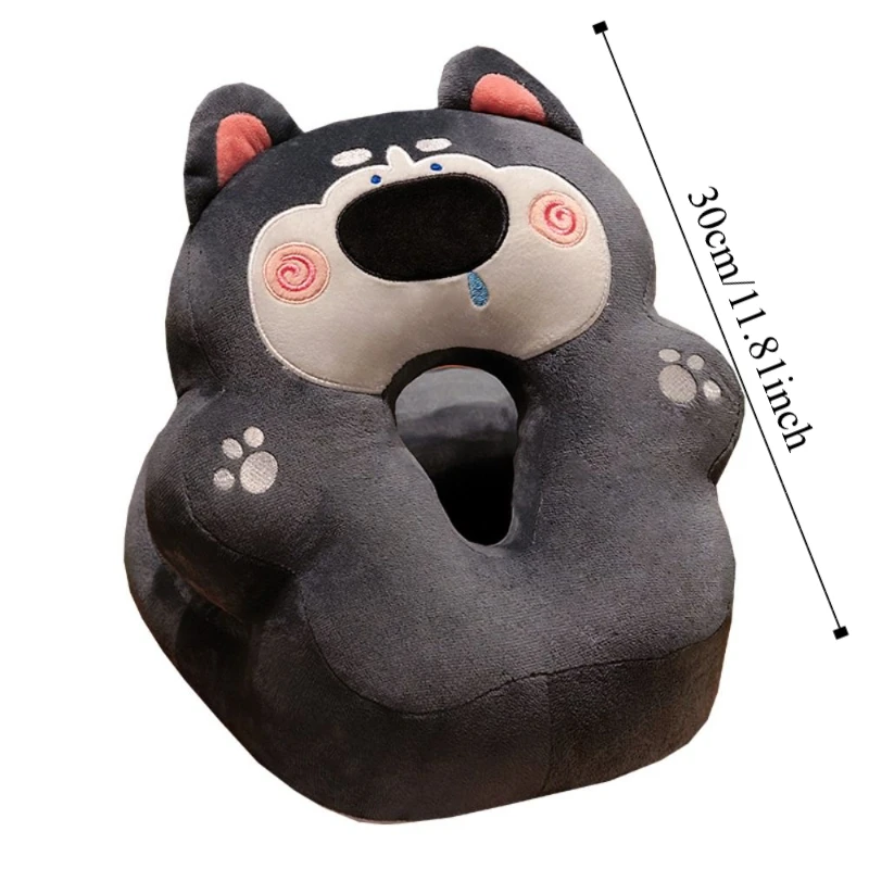 หมอนอุ่นมือสองด้าน & หมอนนุ่มพิเศษผ้าไหมน้ำแข็งสำหรับสุนัข หมอนงีบในออฟฟิศ ให้ความอบอุ่น หมอนตุ๊กตาหมู หมอนตุ๊กตาสำหรับฤดูหนาว