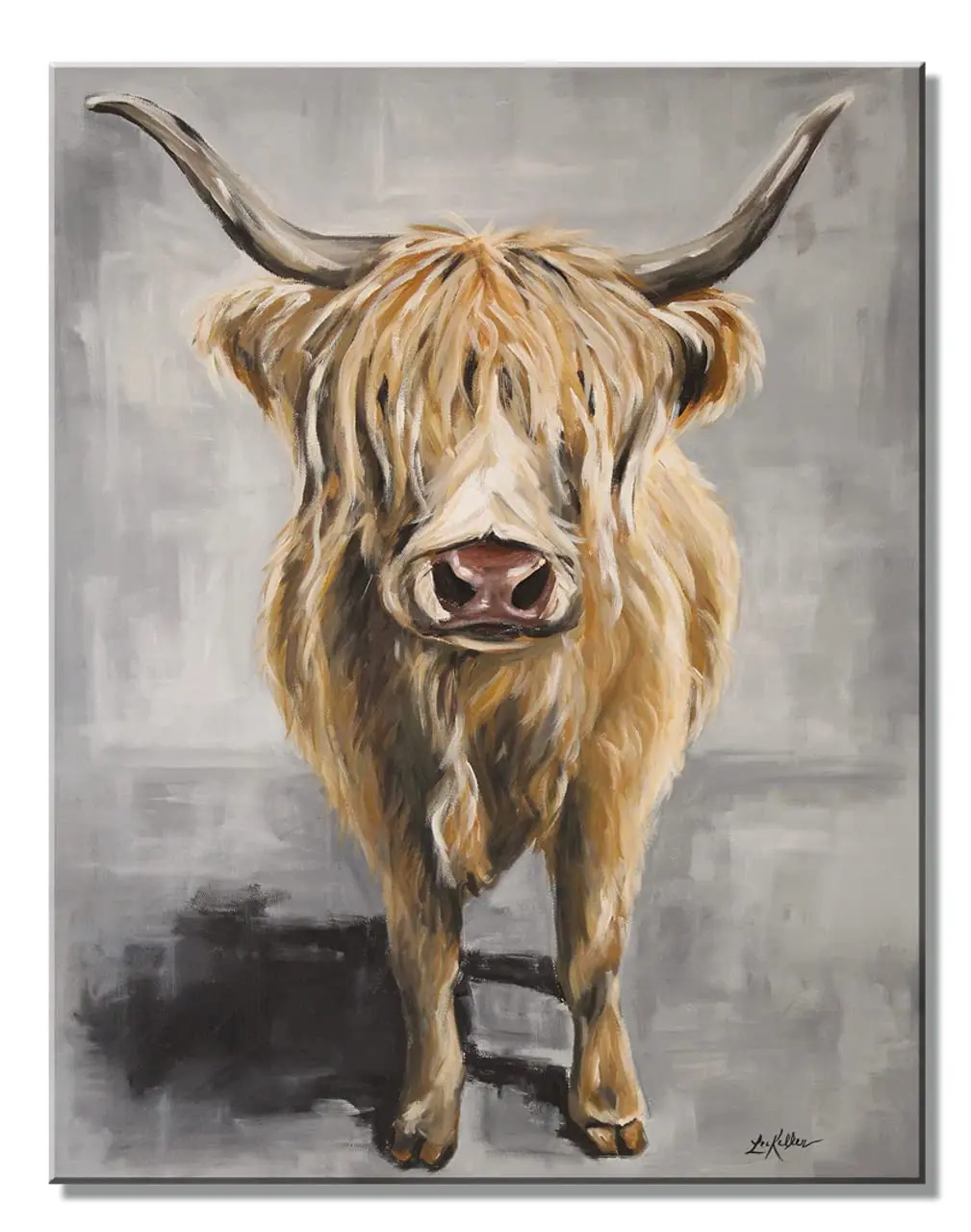 Desperate Enterprises Highland Cow Blechschild – nostalgische Vintage-Wanddekoration aus Metall