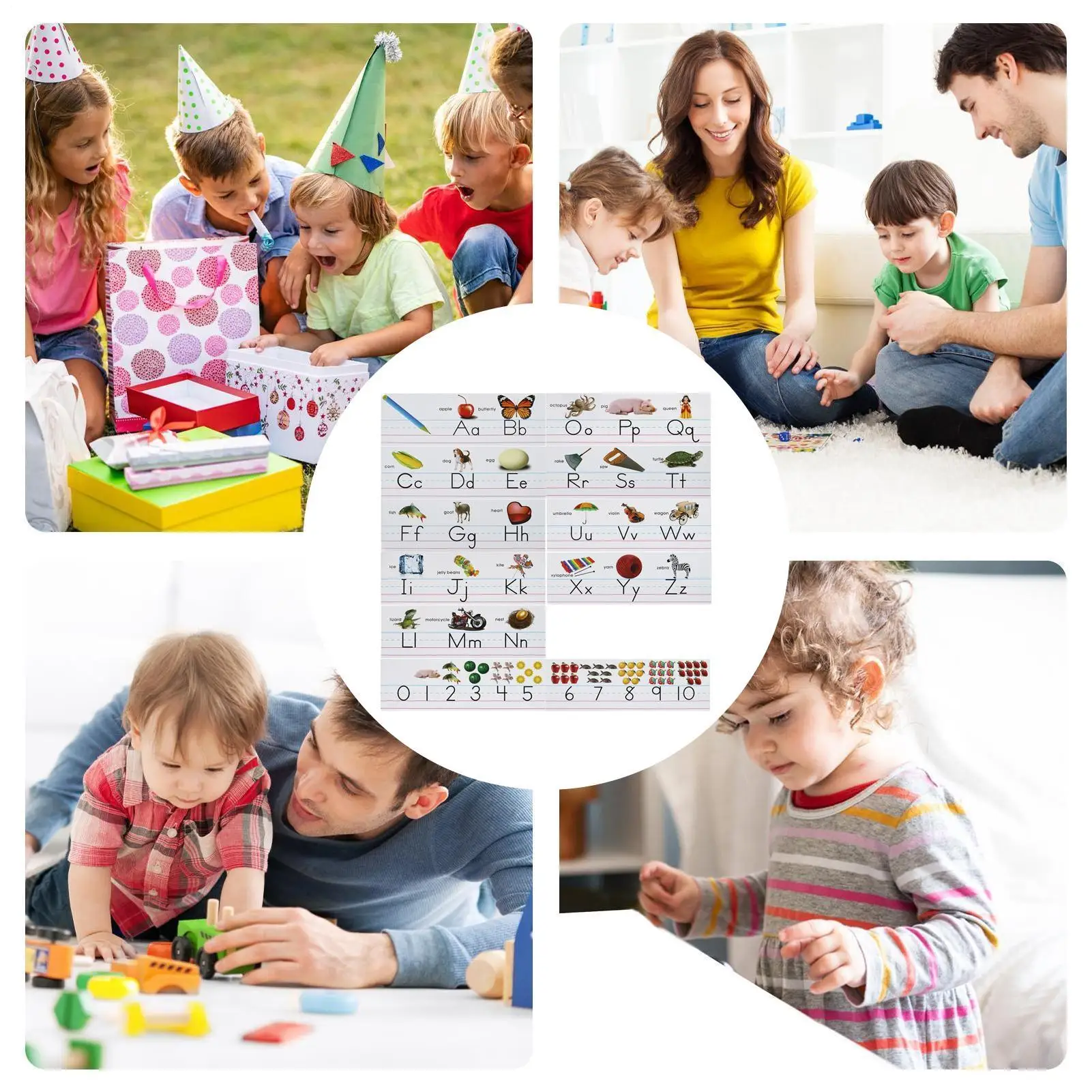 알파벳 게시판 세트 유치원 편지 학습 카드 벽 교육 학습 카드 조기 학교 장식
