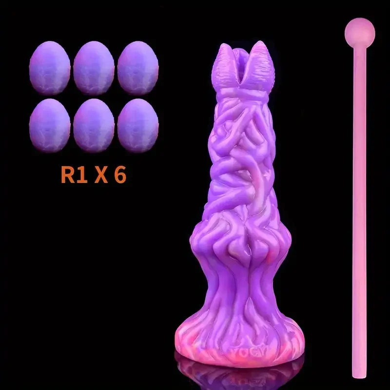 FAAK Fantasy Knot Ovipositor Anal Sex Toys Luminous Dildos Butt Plug Silicone Vaginal Stimulate Glow in Dark Female Masturbators