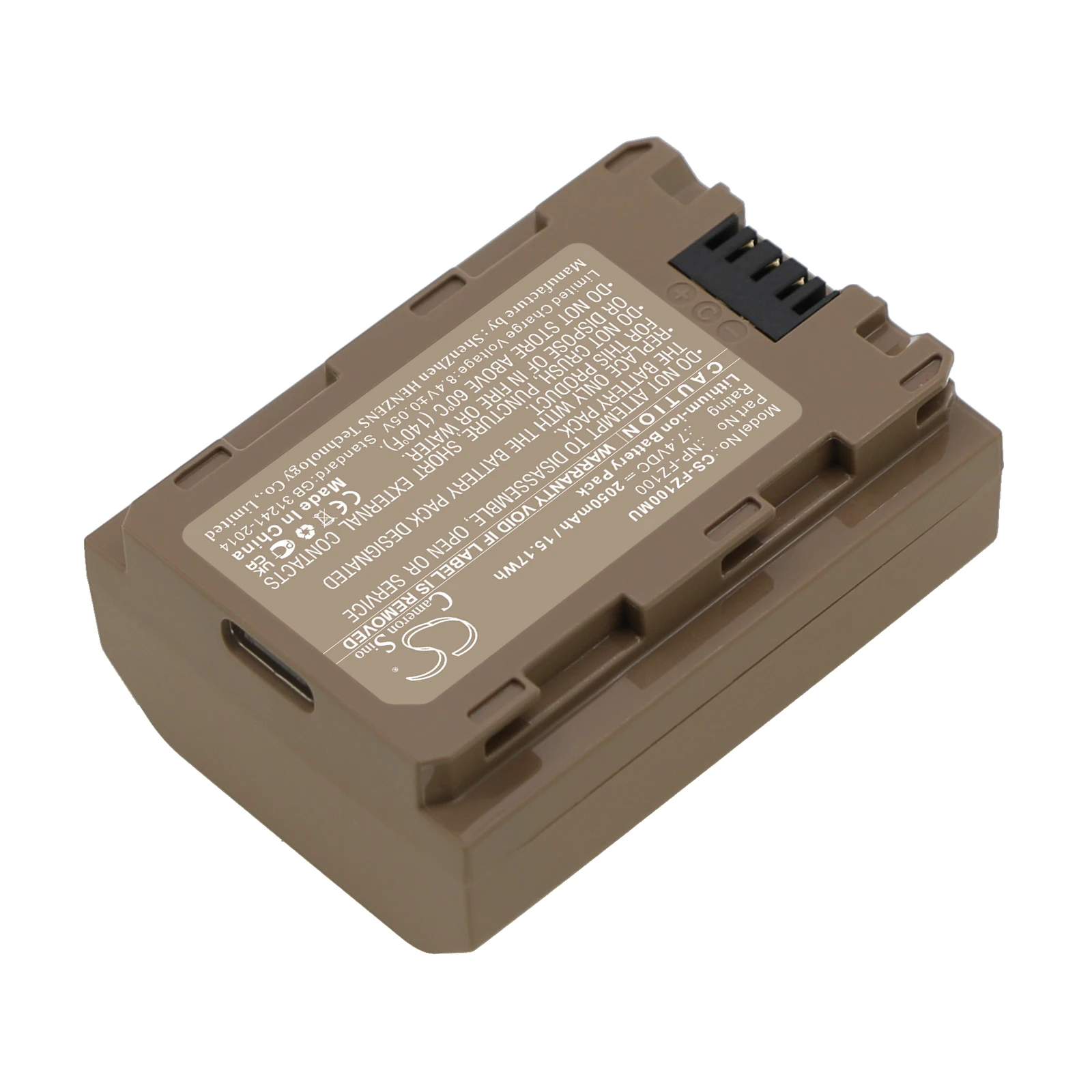 Li-ion Camera Battery for Sony, 7.4V, 2050mAh, Compatible Models: A7 Mark 3, A7R Mark 3, Alpha a7R III, ILCE-7M3, ILCE-7M3K