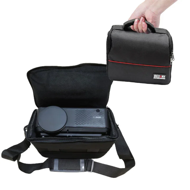 Feilimud projector portable storage bag, black, suitable for most mini projectors, sturdy and durable