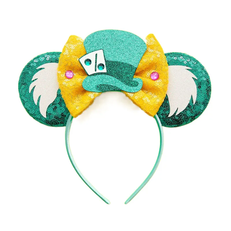 2023 Mickey Mouse Ears Headbands for Baby Girls Headband Kids Accessories Women Hair Headwear for Halloween Carnival Party