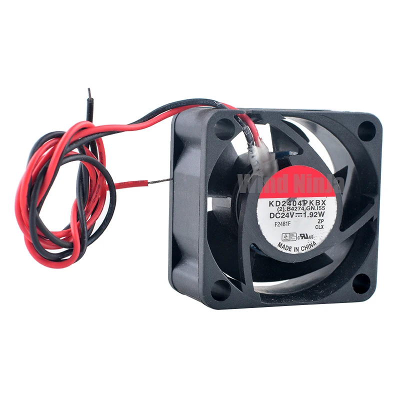 KD2404PKBX 4cm X 40mm Cooling Fan 40x40x20mm DC24V 1.92W Dual Ball Bearing Fan for Frequency Converter Power Supply