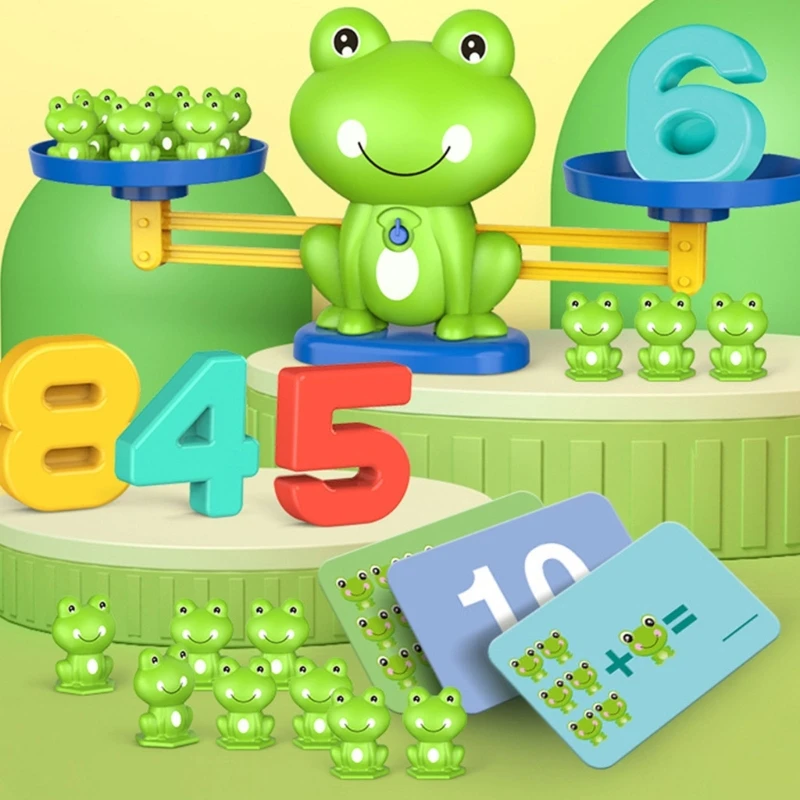 Y4qa Frogs Skala Skala Matematyka Zabawa dla dzieci Wczesne liczenie Umiejętności Rozwój