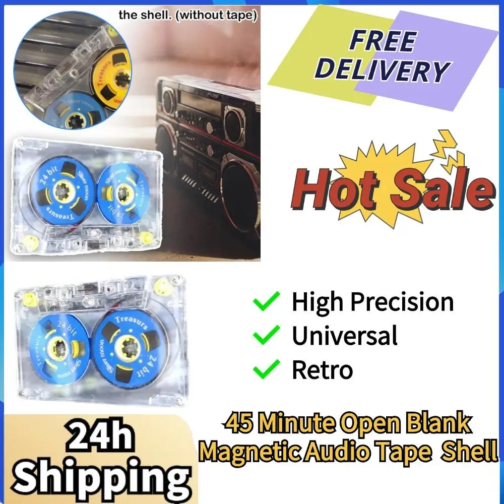 45 Minute Open Blank Magnetic Audio Tape Large Amounts Of Data Storage Tape Retro Style Magnetic Audio Recording Cassette Tape