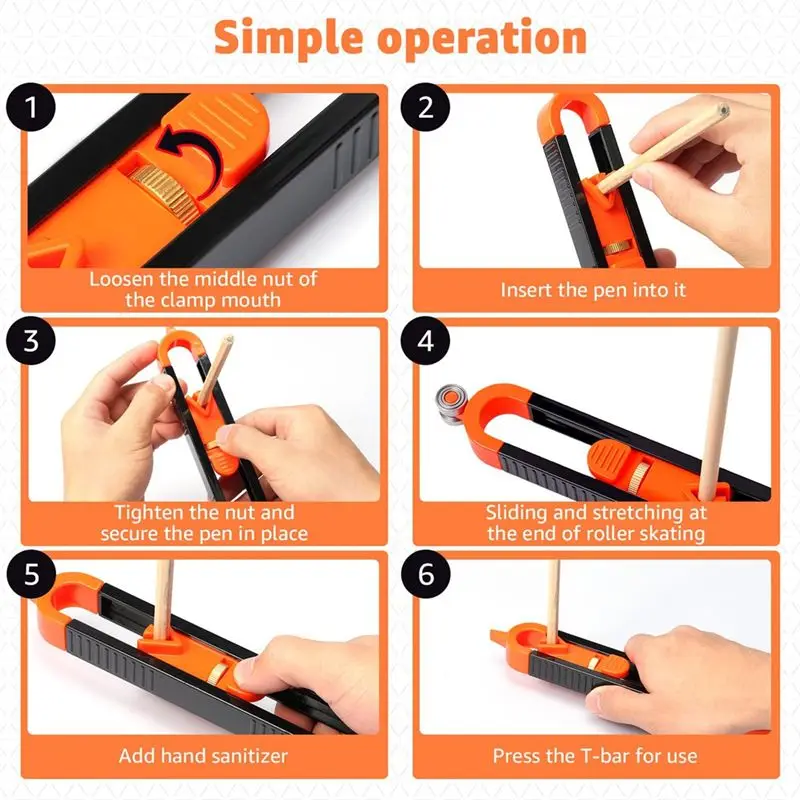 Multifunction 2Pcs Precise Contour Scribe Tool, Adjustable Contour Gauge Tool With Pencils And Lock, Corner Measuring Scribing T