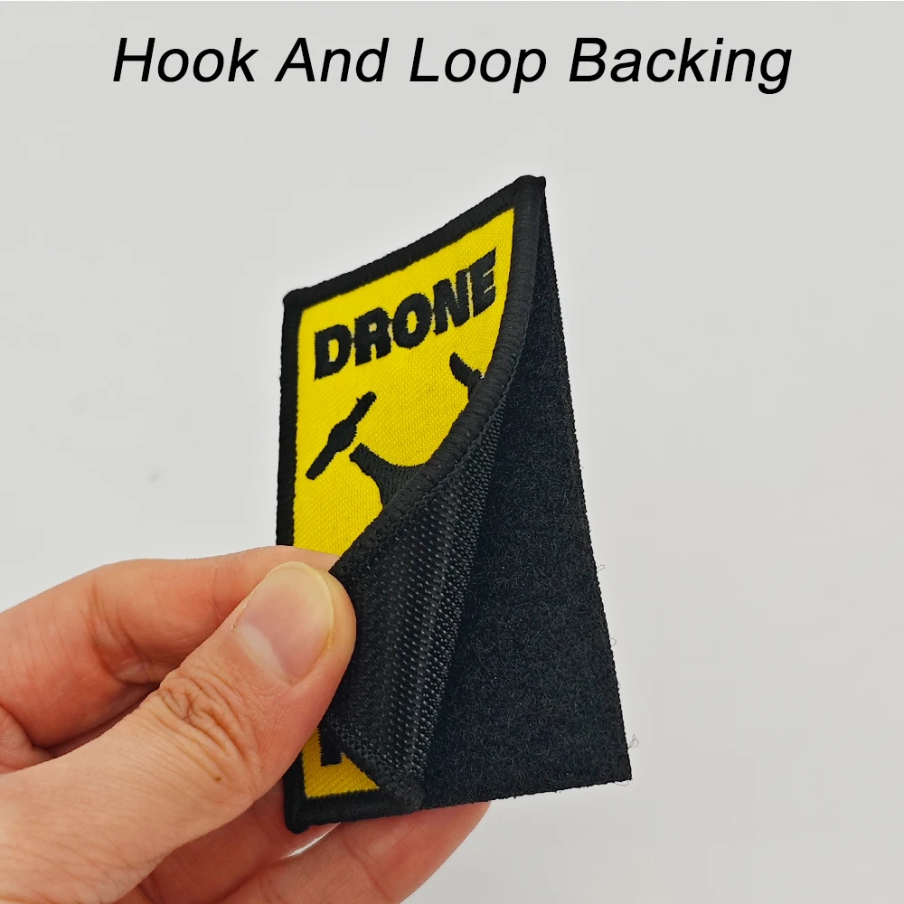 Drone Pilot Embroidered Patch Hook & Loop, Quadcopter Wings Tactical Morale Badge DIY For Backpack Jacket Vest Hat FPV Drone