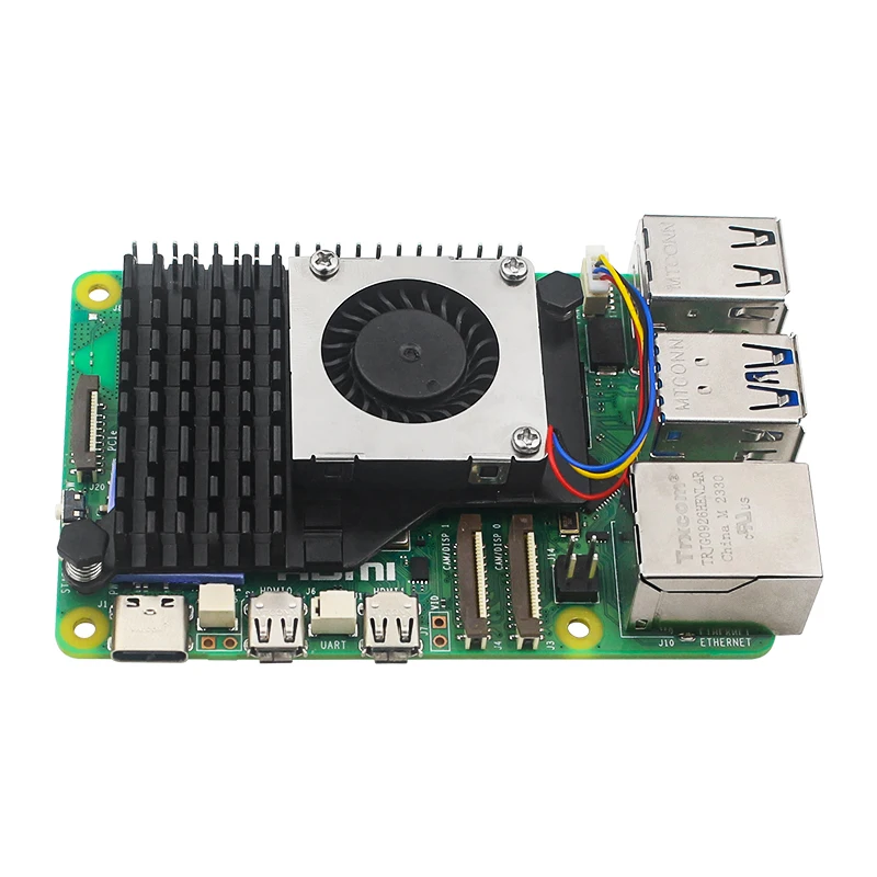 Raspberry Pi 5 Aktiver Kühler, Aluminium-Kühlkörper, PWM-geschwindigkeitsverstellbarer Lüfter, Schwarz, Silber, Blau, Kühlkörper für RPI 5 Pi5 – Detail 5