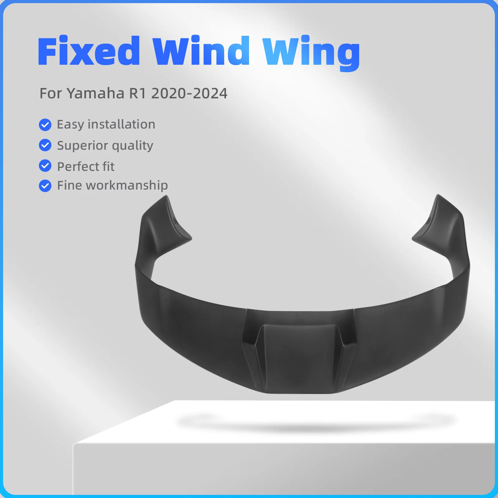 

Новый YZF-R1 2020-2024 фиксированное ветровое крыло матовый черный для Yamaha ABS карбон YZF-R1 2020-2024 фитинги обтекателя мотоцикла R1 Winglet