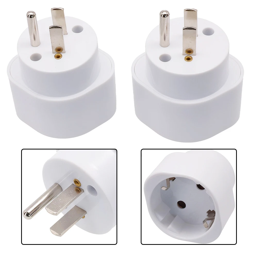 2pcs EU Socket Adapter Travel Converter US To EU Plug Euro Plug Converter Electrical Adapter Socket Outlet Power Charger