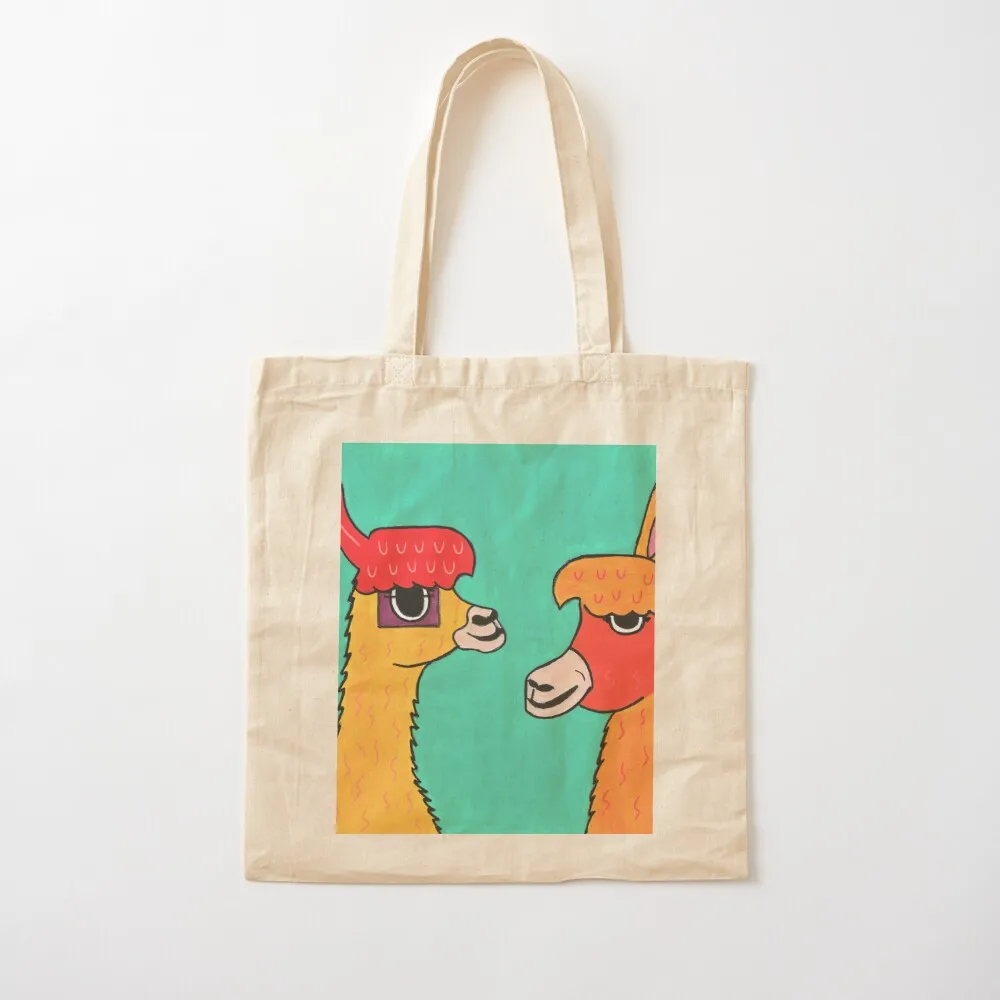 

Alpaca vs Llama Tote Bag tote woman cute Canvas