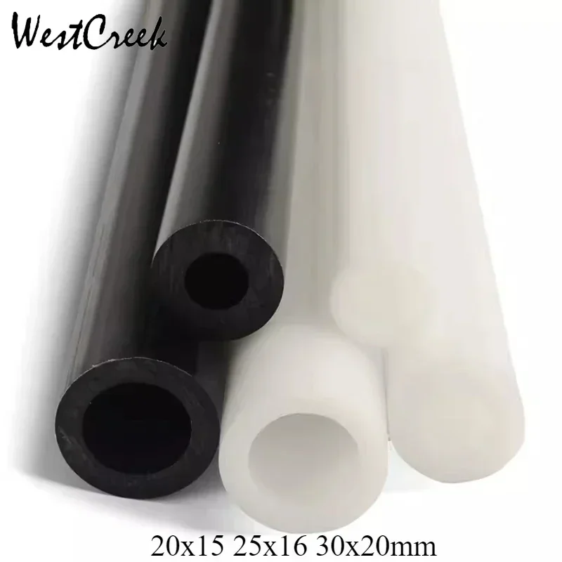 Westcreek 20 mm 20×15 25×16 30×20 Branco Preto Pom Tubo Oco Pom Tubo Oco Tubo de Poliformaldeído Tubo de Plástico Duro Tubo Delrin